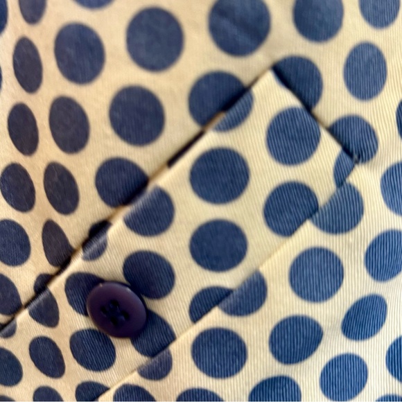 Maestro  Polka-Dot‎ Jacket w/ Large Yellow Dots Inside- Buttons at Top (Size M) - Picture 11 of 16